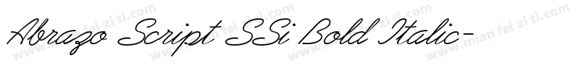 Abrazo Script SSi Bold Italic字体转换